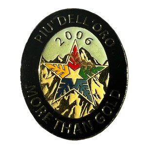 2006 Piu' Dell' Oro More Than Gold Brooch Pin 1.5" Tall